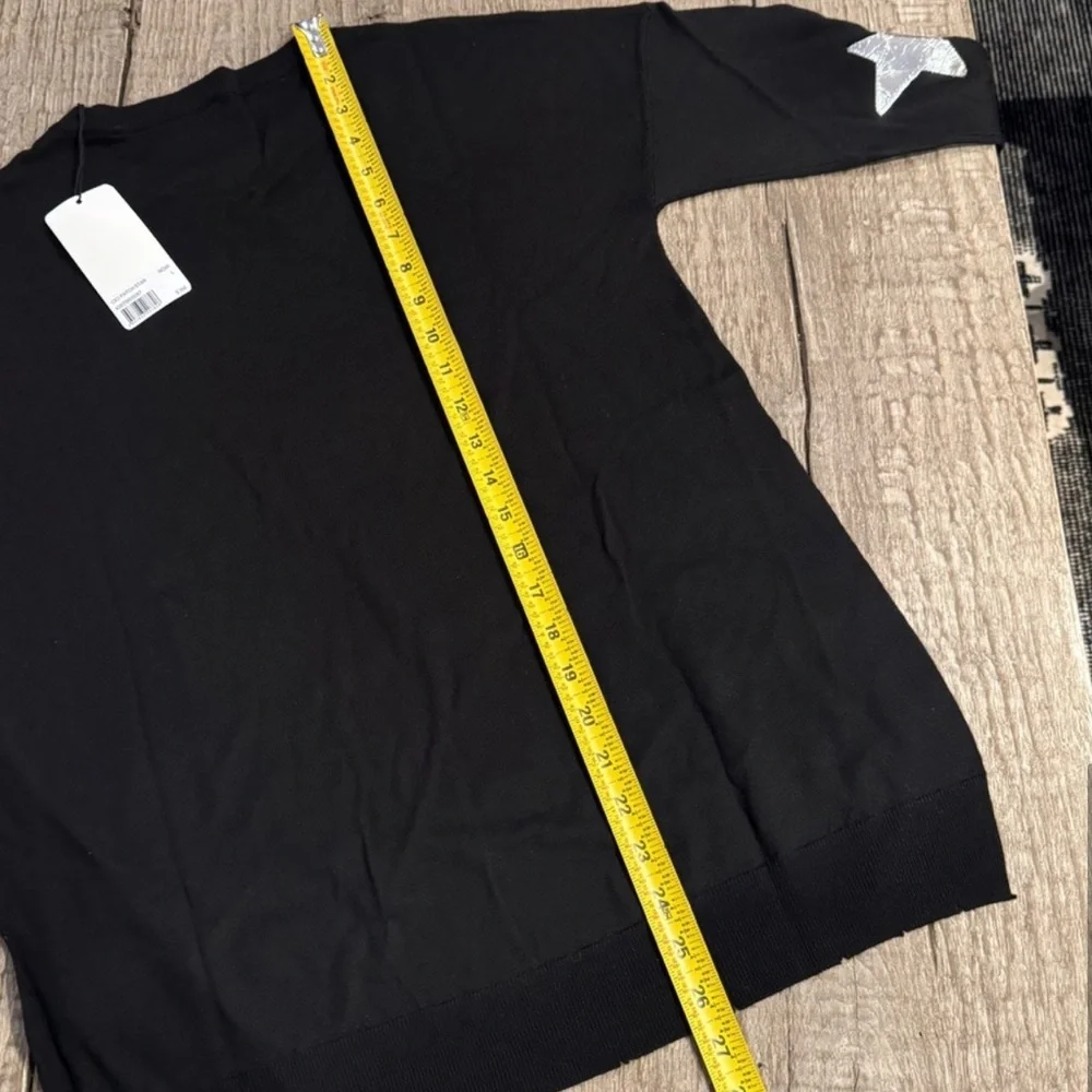 Zadig & Voltaire Cece Star Patch Cashmere Sweater in Black. - Picture 8 of 11